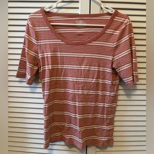 Time and True Short Sleeve Orange Top - Size M (8-10) - Super Soft